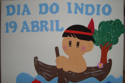 Mural Dia do Índio em EVA para Educação Infantil