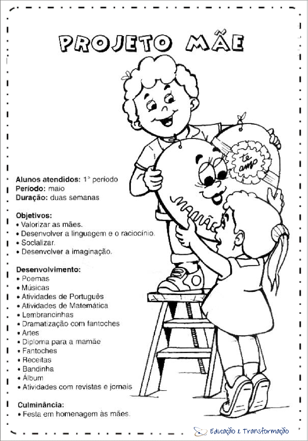 Plano de Aula Dia das Mães