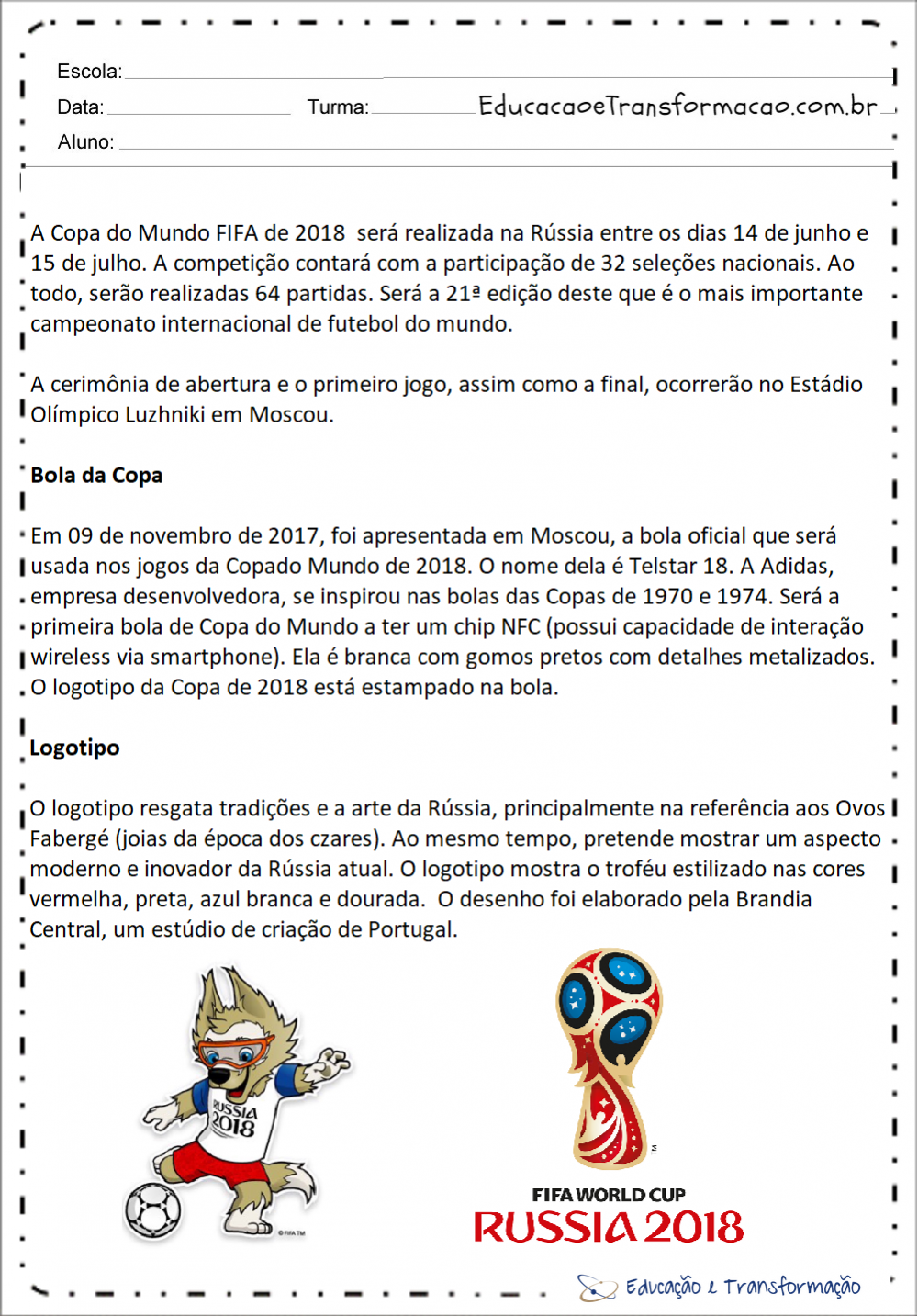 Texto Informativo Sobre A Copa Do Mundo 2022