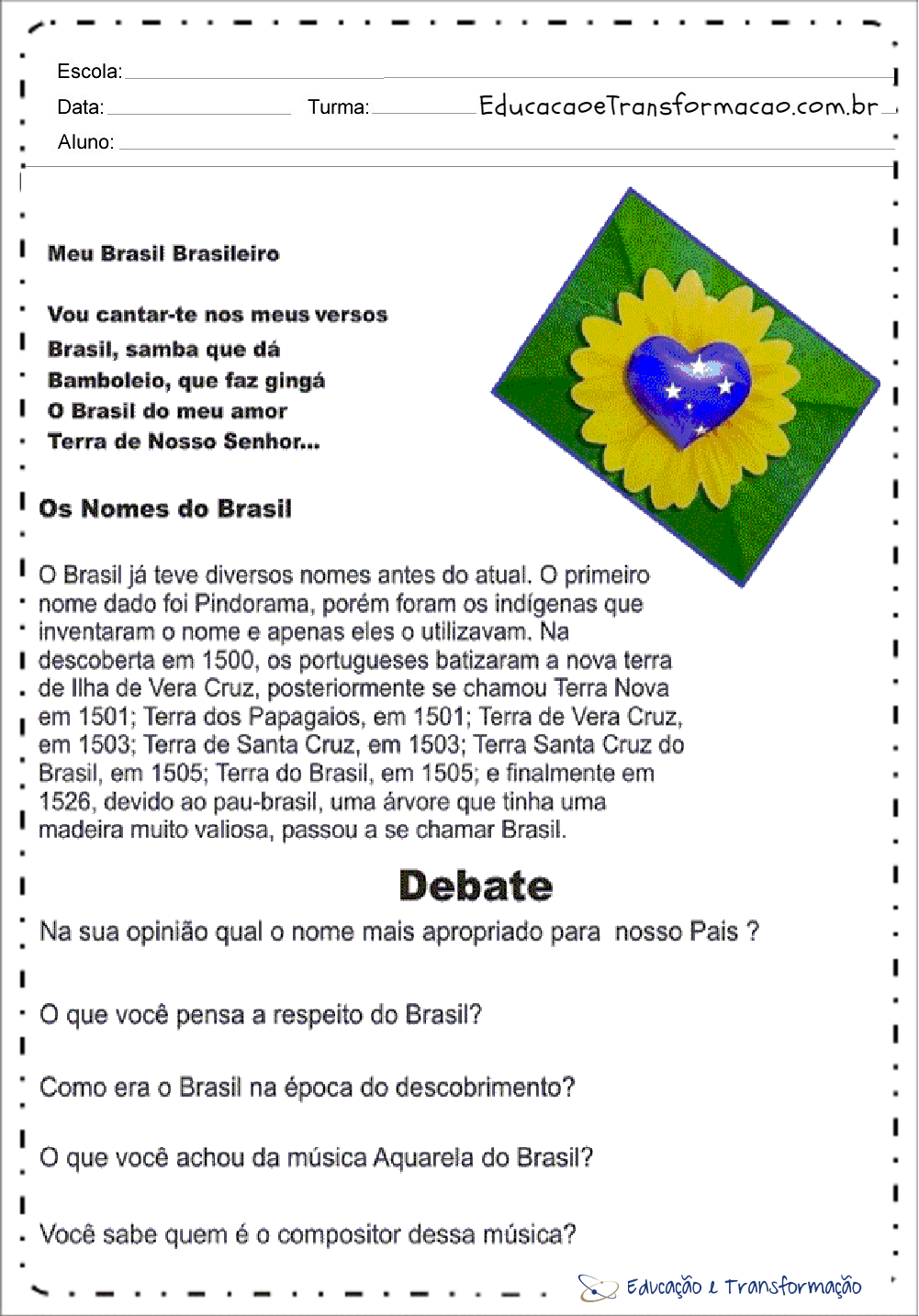 Atividades sobre a Copa do Mundo