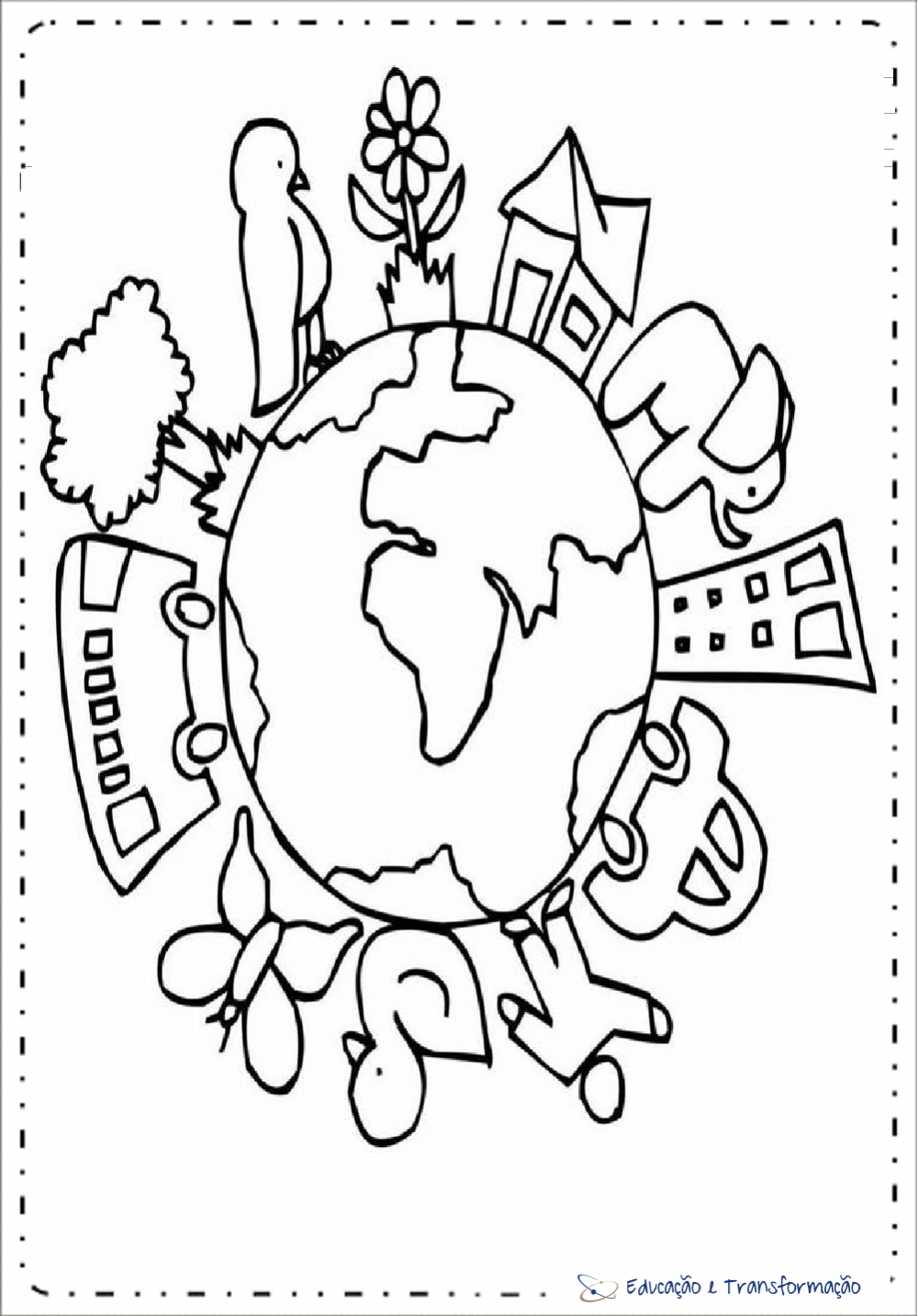 Desenhos para colorir meio ambiente para imprimir Educação e