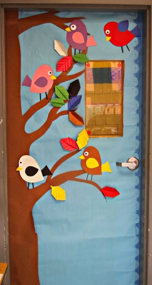 Porta decorada Meio Ambiente em EVA para escola