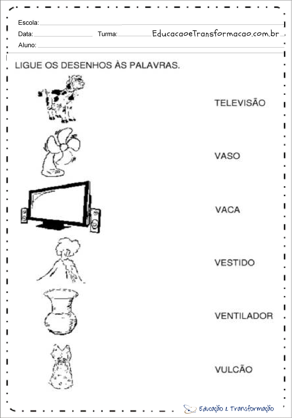 Atividades com a letra V