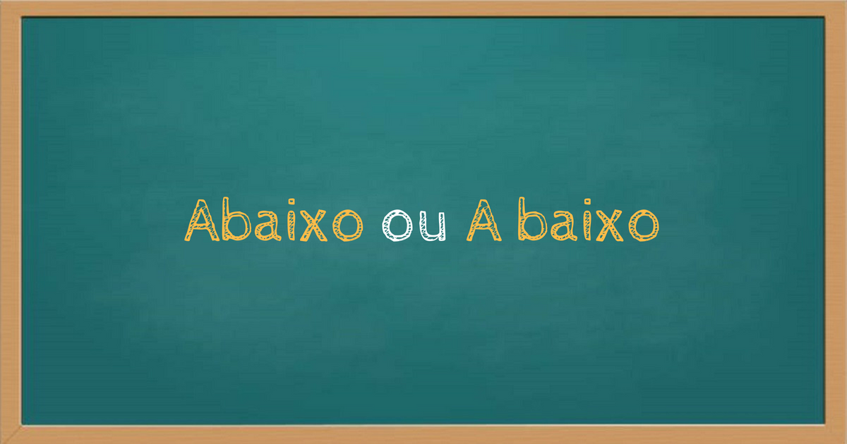 Abaixo ou a baixo