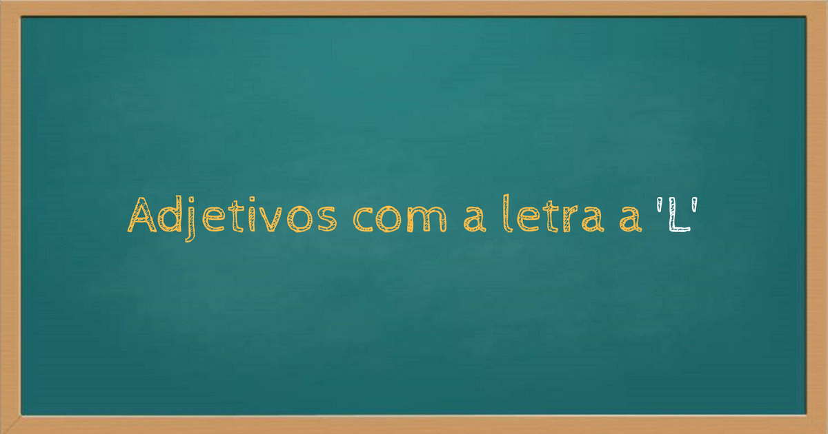 Adjetivos com l
