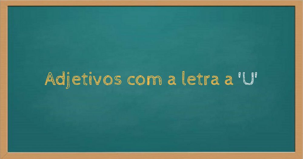 Adjetivos com u