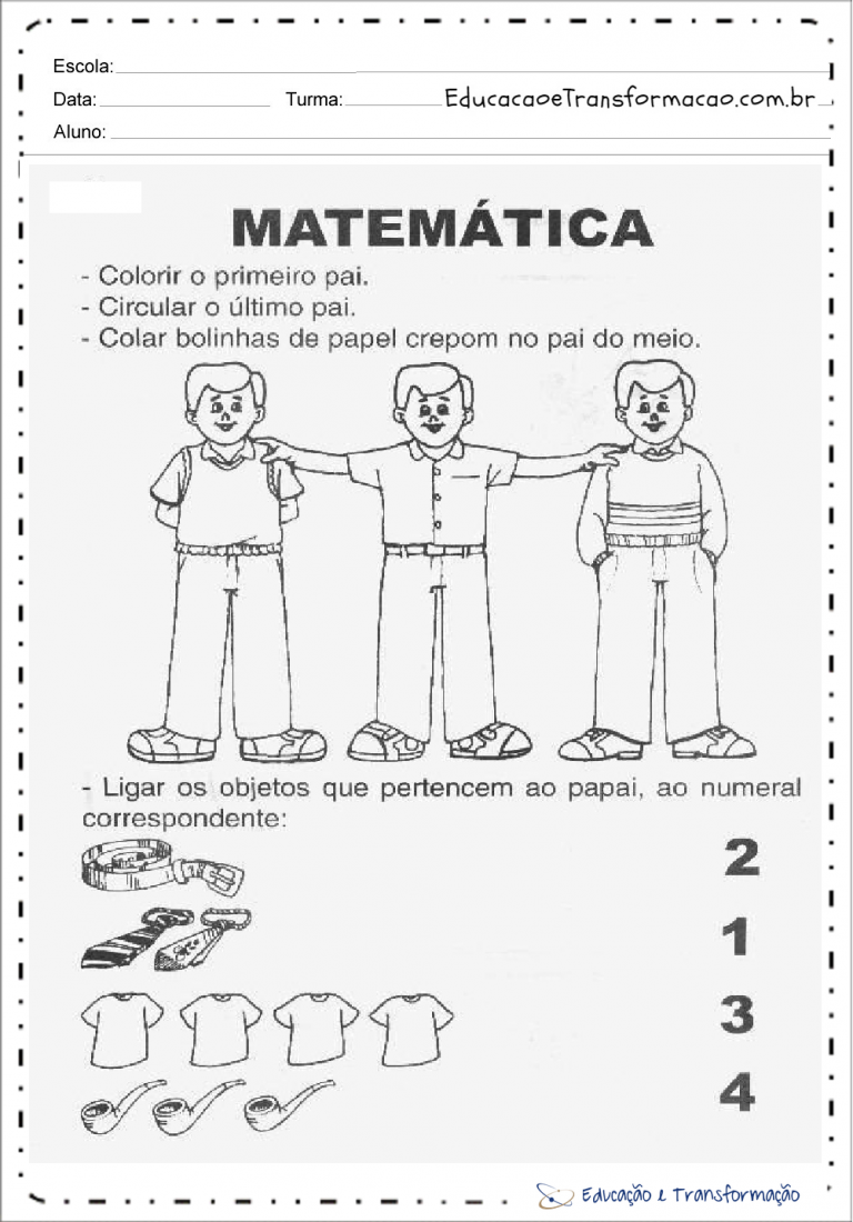 Projeto dia dos pais 2019 para educação infantil e ensino fundamental
