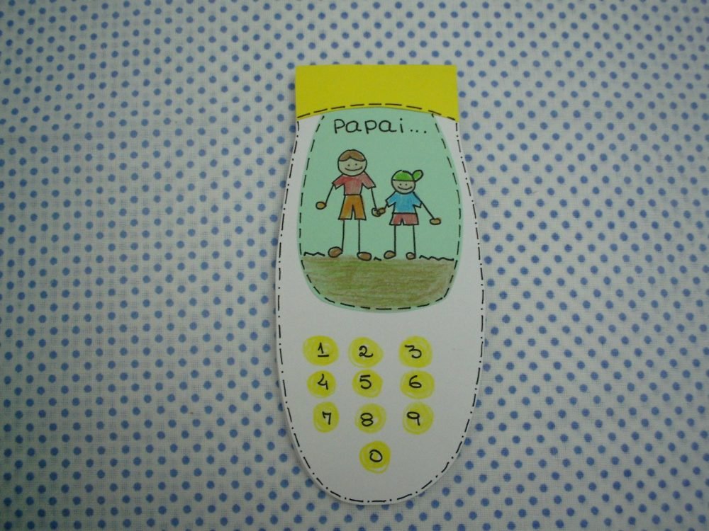 Cartão dia dos pais com moldes