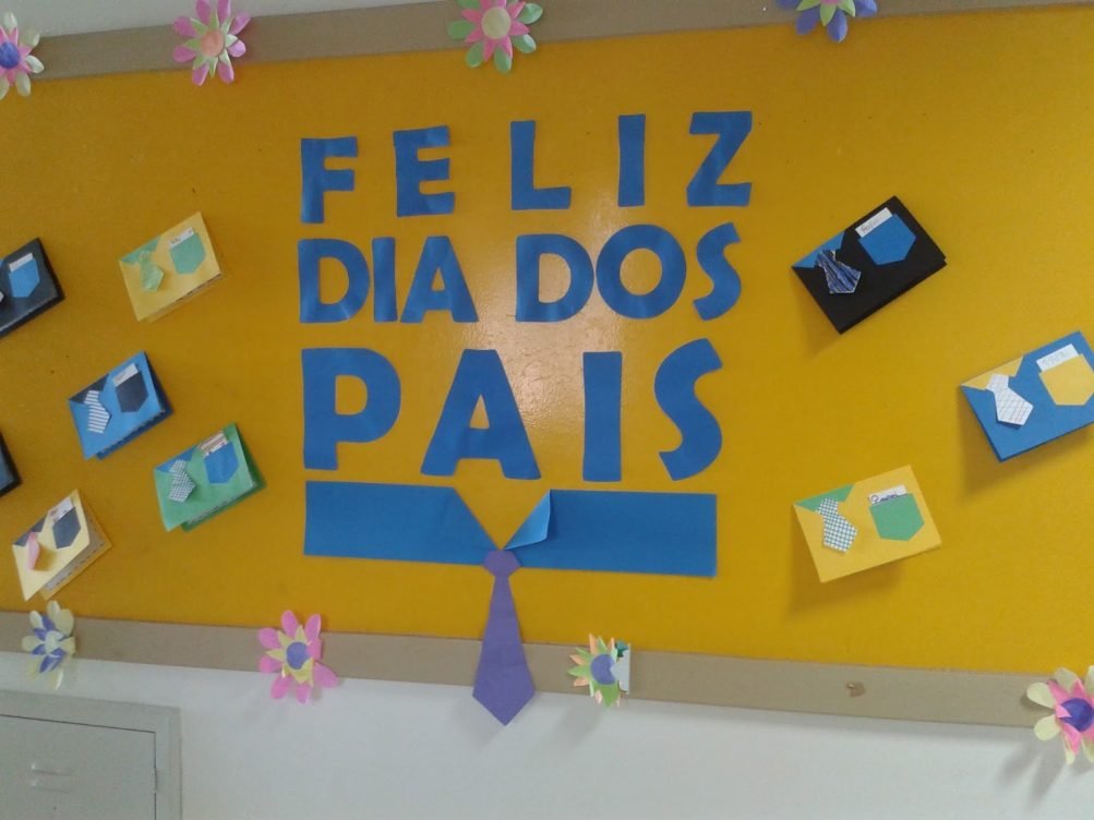 Mural Dia dos Pais em EVA para escola com moldes para imprimir