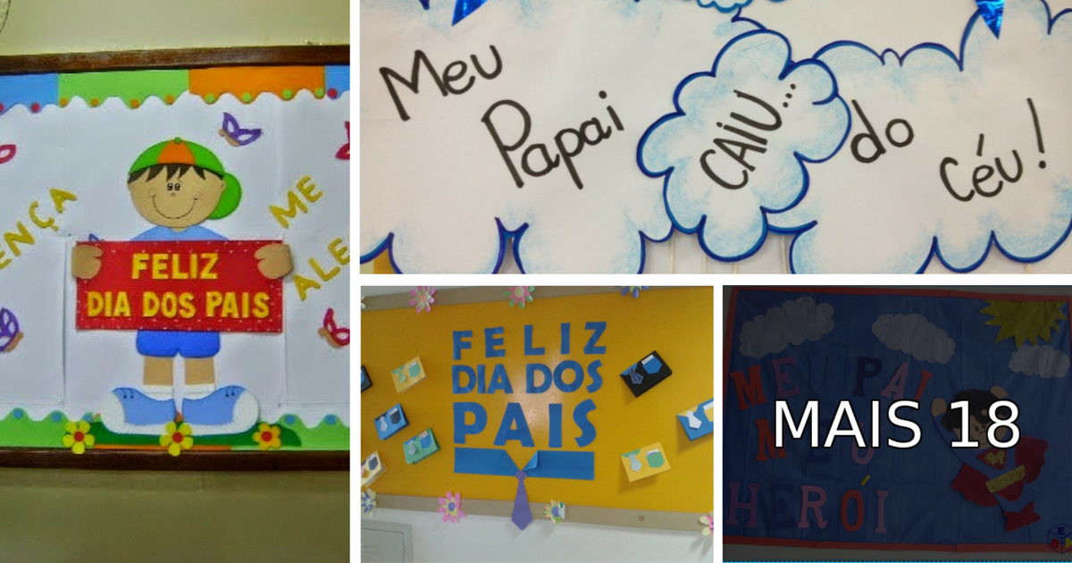 Mural Dia dos Pais em EVA para escola com moldes para imprimir Mural Dia dos Pais em EVA para escola com moldes para imprimir