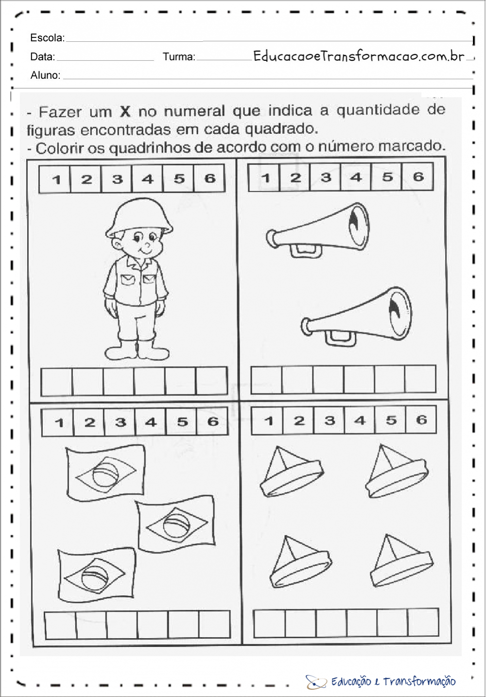 Atividade dia do soldado para imprimir