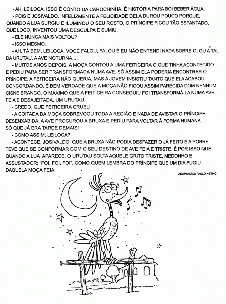 Atividades de Interpretação de Texto folclore para imprimir