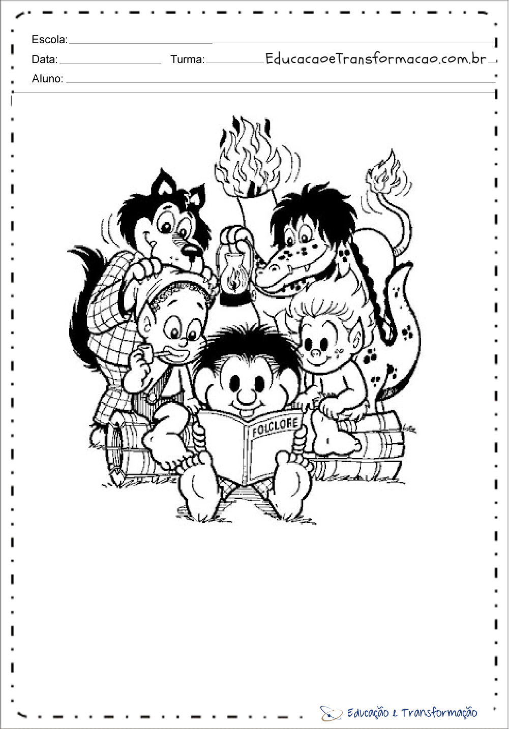 Desenhos do folclore com a turma da Mônica para imprimir – Educação e ...
