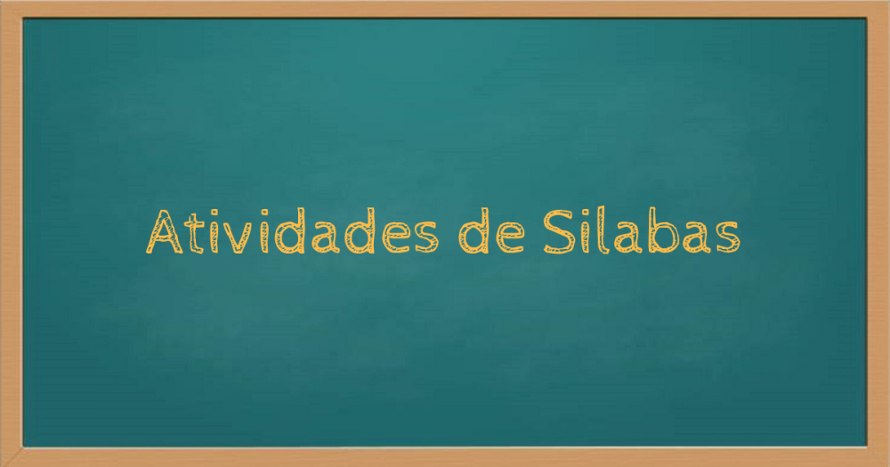 Atividades de silabas