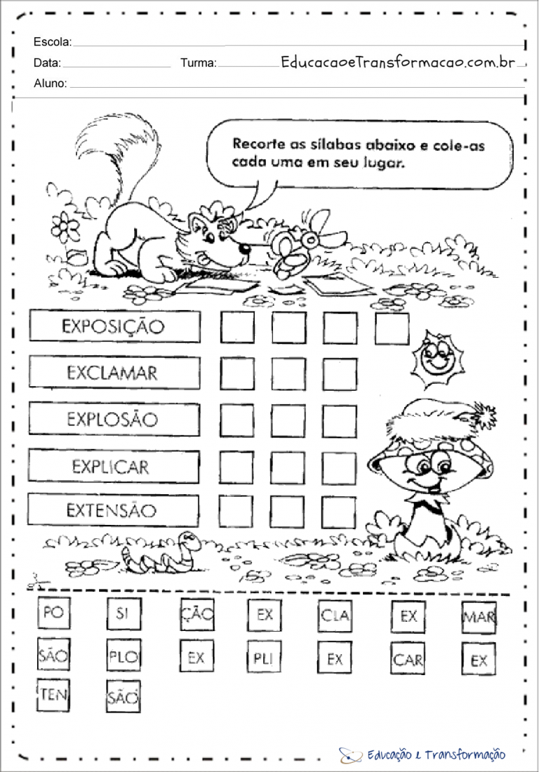 Junte As Silabas E Descubra As Palavras