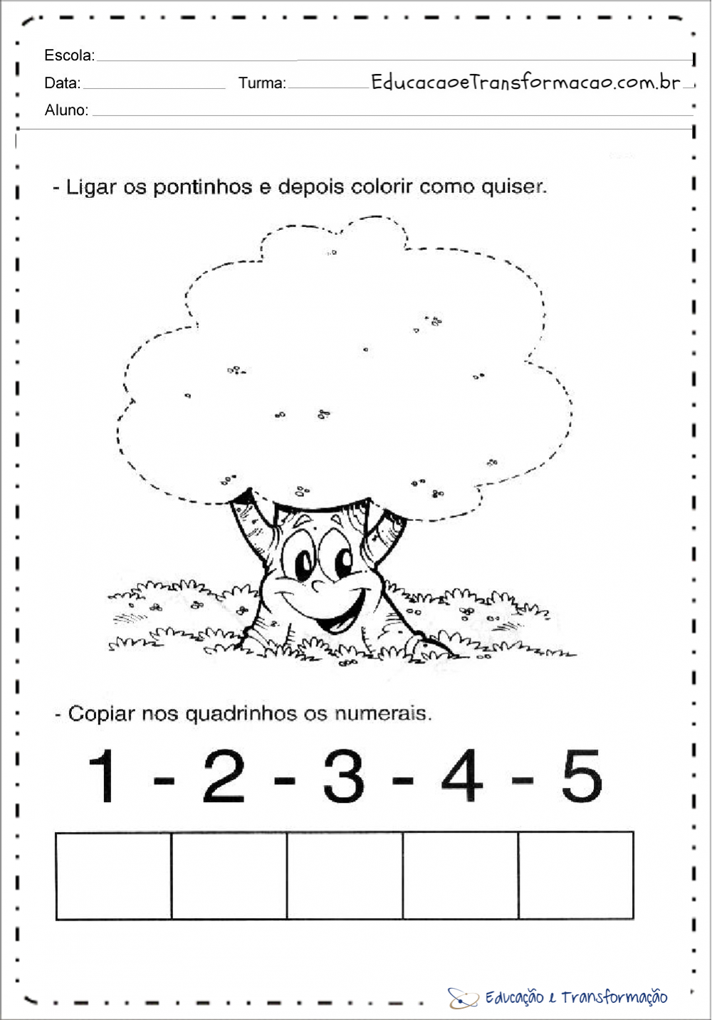 Atividades dia da arvore educação infantil para imprimir