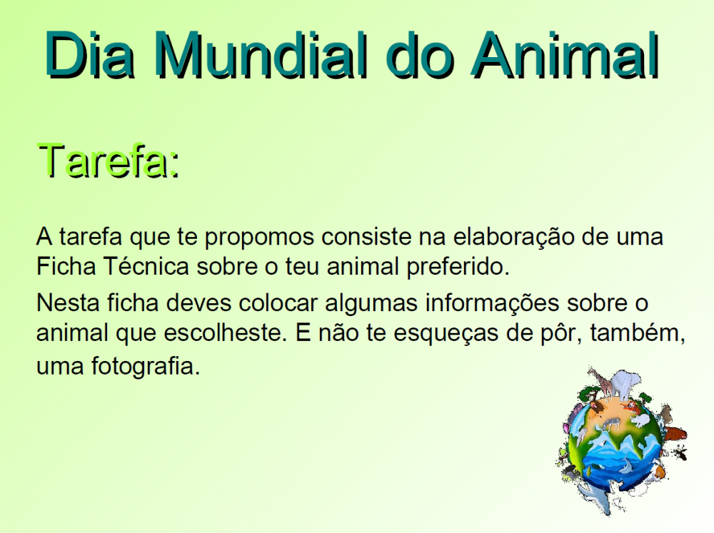 Dia Mundial dos Animais