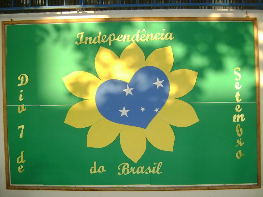 Mural independência do Brasil para escola