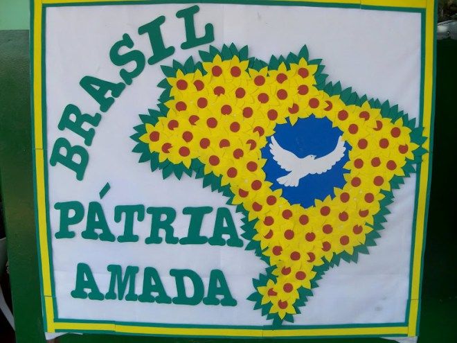 Mural independência do Brasil para escola