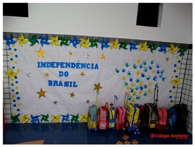 Mural independência do Brasil para escola