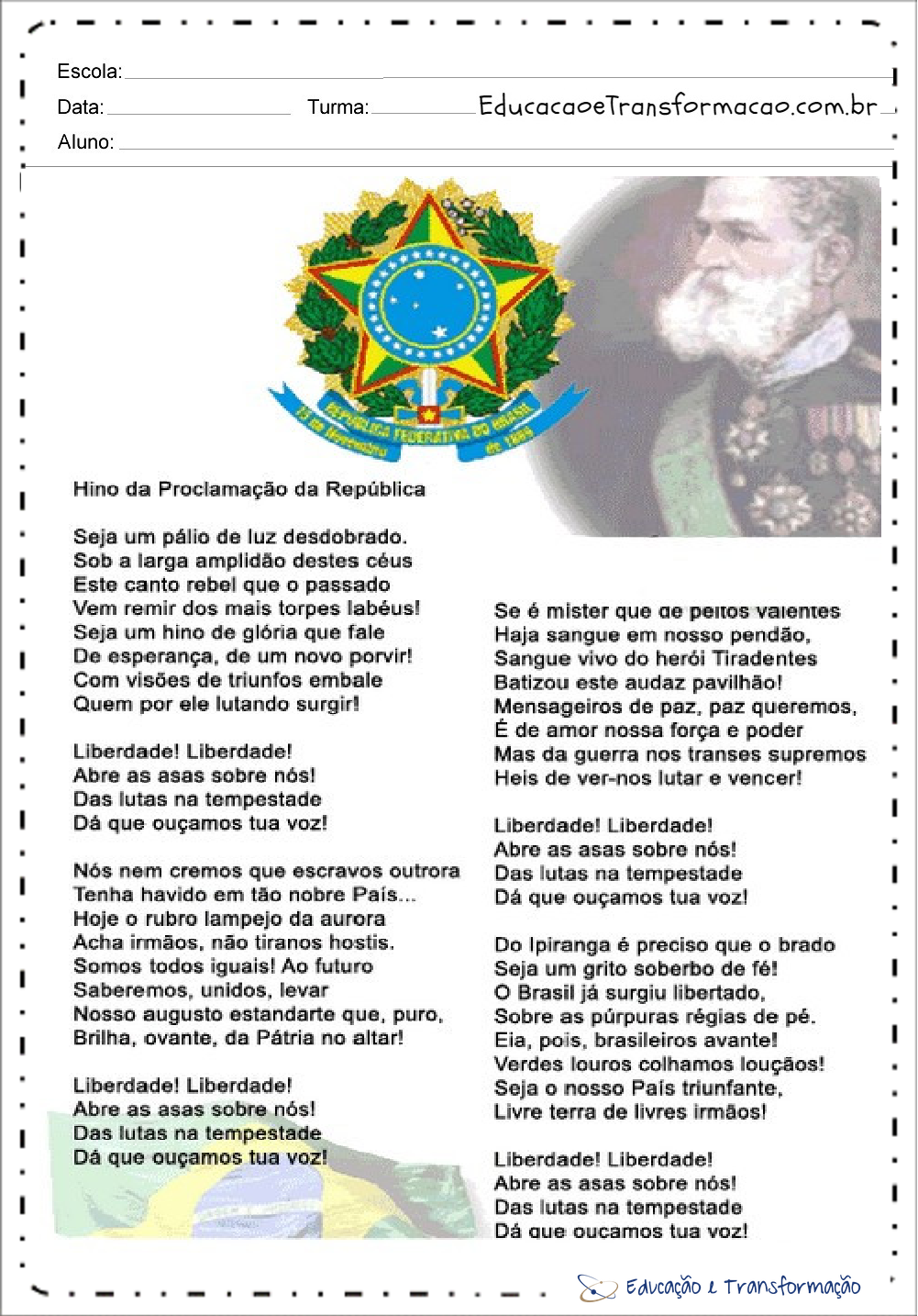Hino da Proclamação da República do Brasil ( 1890 )