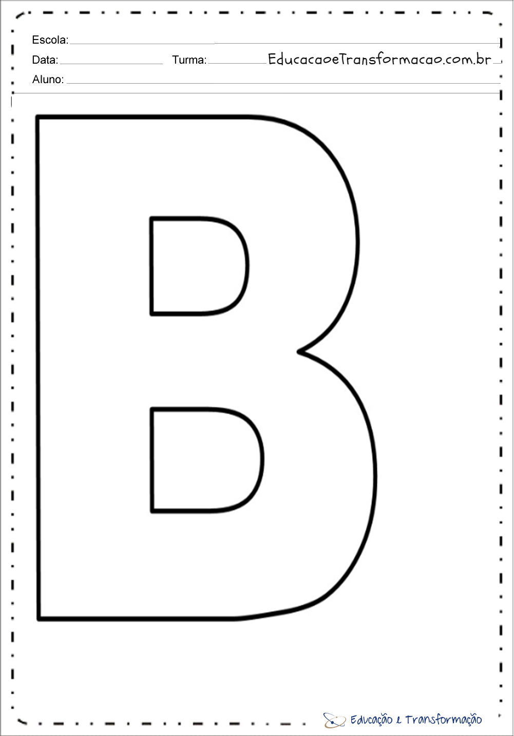Moldes De Letras Grandes Para Imprimir Recortar Letter B Letter B ...