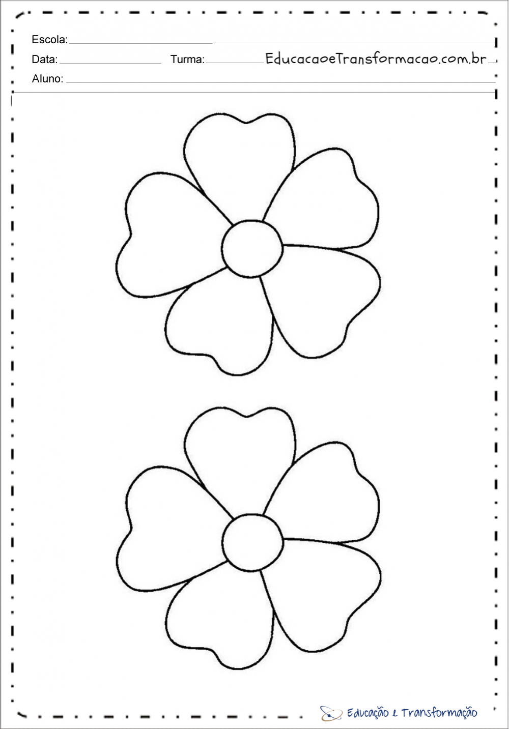 Moldes de flores em EVA para imprimir