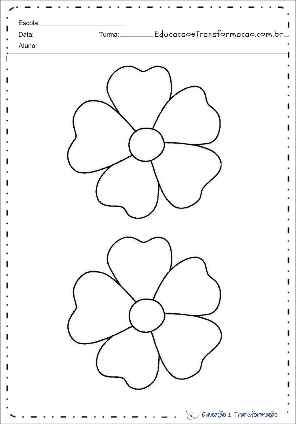 Molde De Flores De Eva Para Imprimir - Flores de Papel