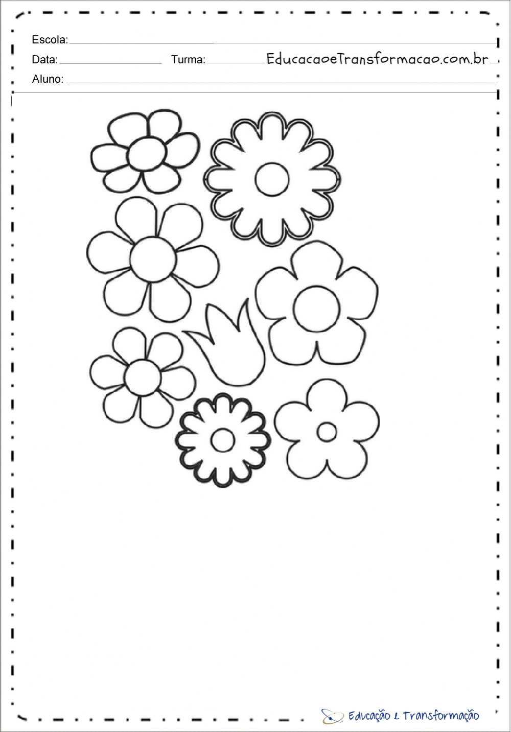 Moldes de flores em EVA para imprimir