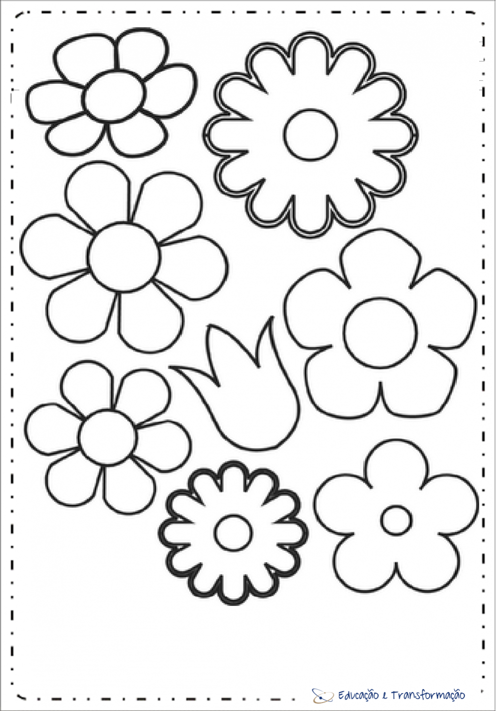 Plantillas Moldes De Flores Para Imprimir Y Recortar 3df