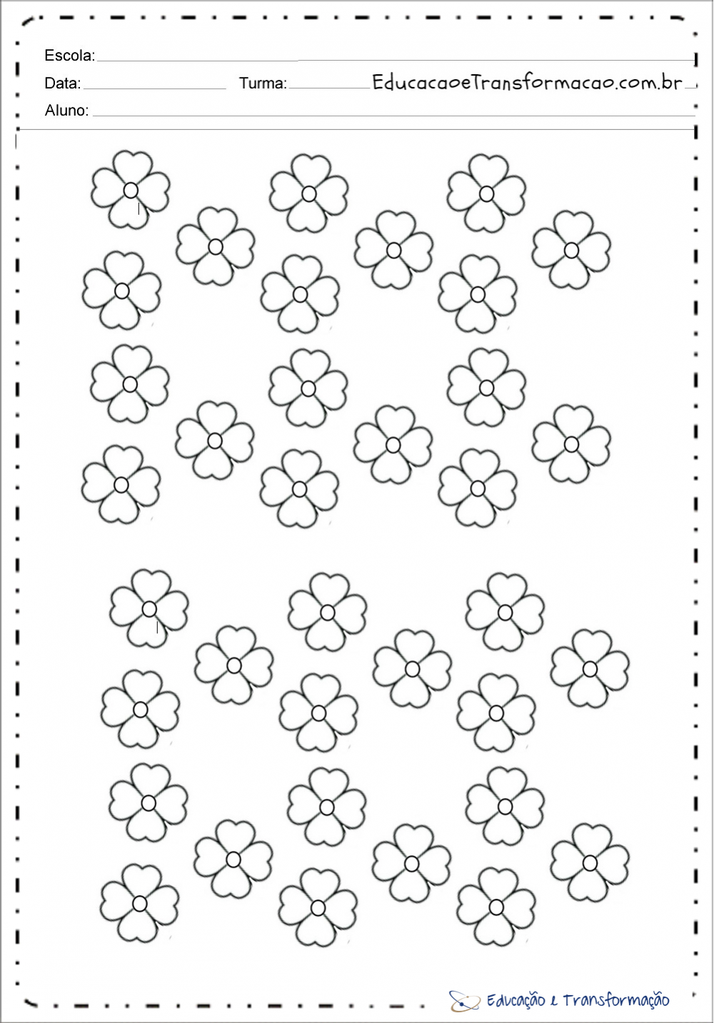 Moldes de flores em EVA para imprimir