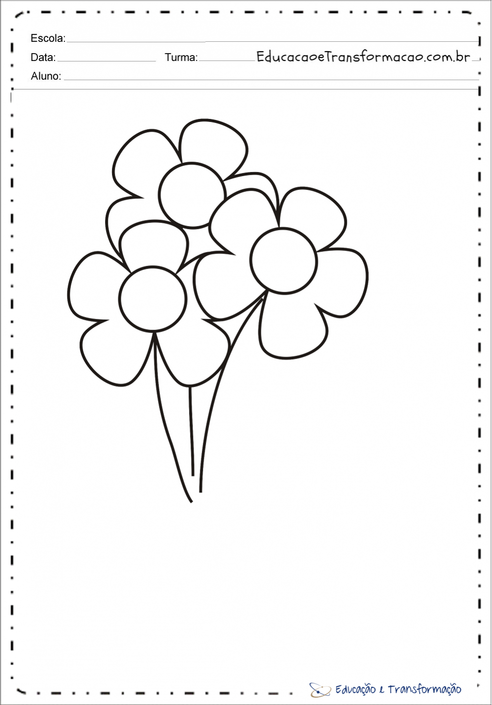 Moldes de flores em EVA para imprimir