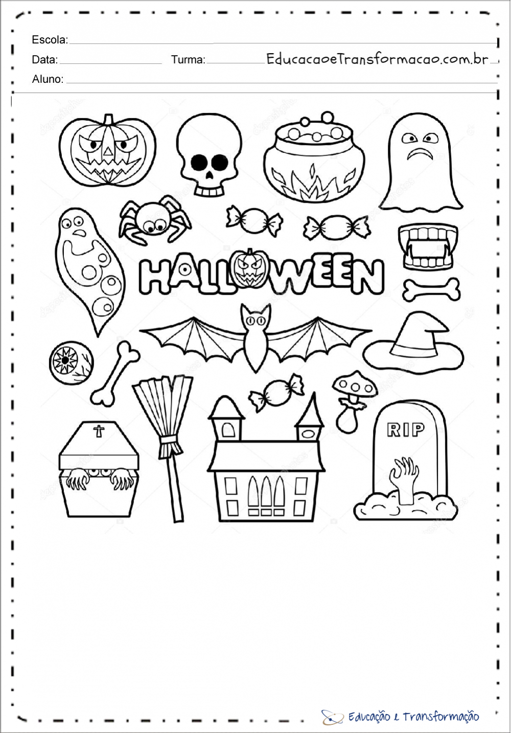 Atividades de matemática - Halloween (Dia das bruxas) - 2º ano - Nosso  Clubinho
