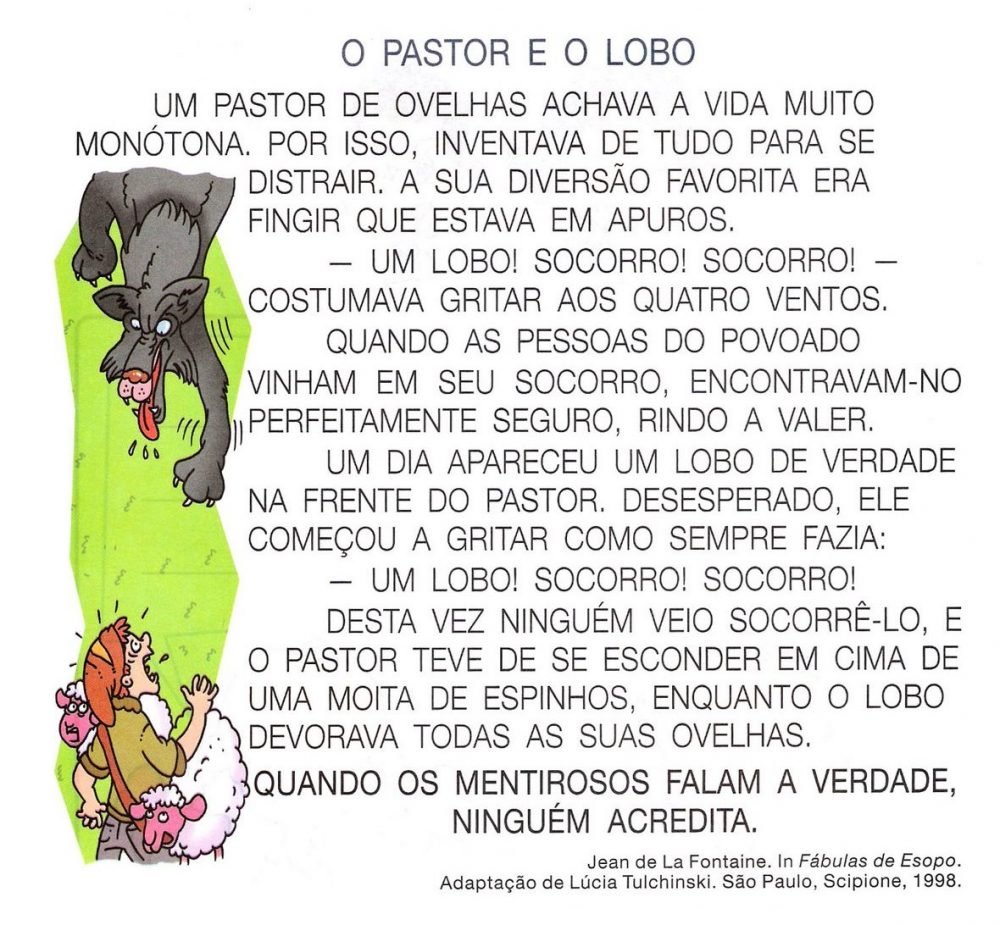 Texto infantil para imprimir