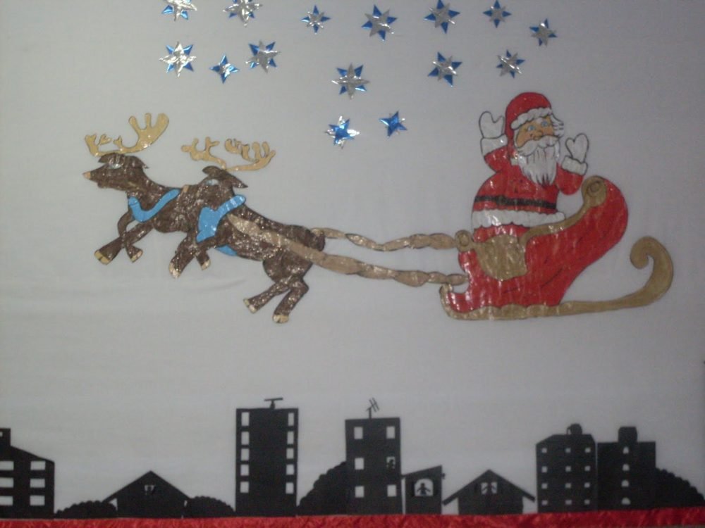 Mural de Natal para educação infantil em EVA ou FELTRO Mural de Natal para educação infantil em EVA ou FELTRO