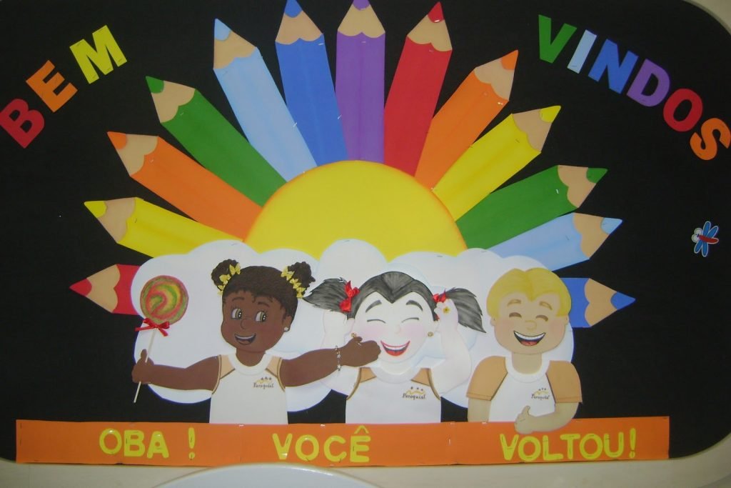 Ideias de painel de bem vindos para escola em EVA