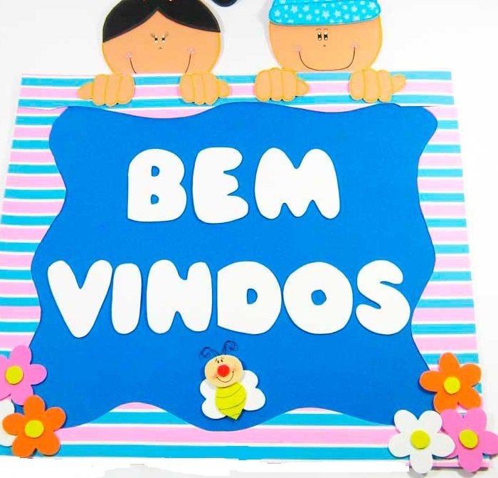 Ideias de painel de bem vindos para escola em EVA