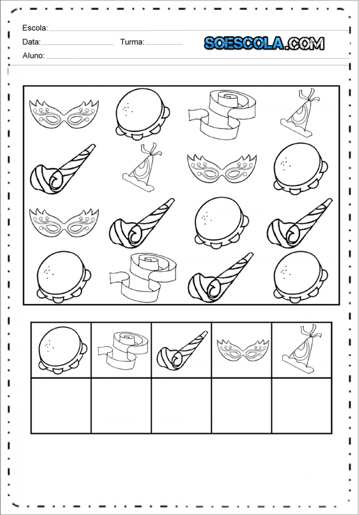 Atividades de carnaval - Vamos Contar?