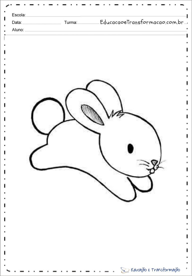 Coelho para colorir e imprimir - Desenhos de Animais – Educação e ...