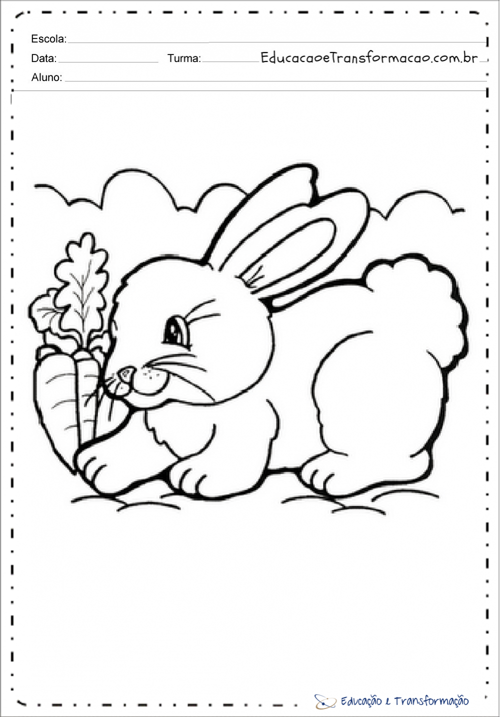 Coelho Para Colorir Educação Infantil - RETOEDU