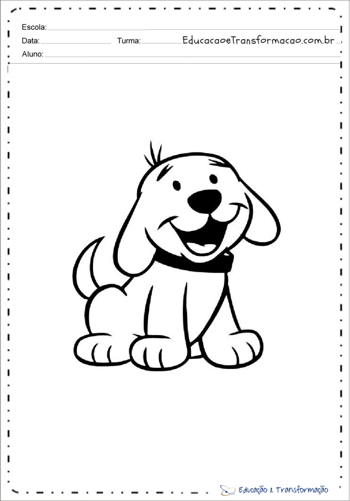 Desenho Cachorro para colorir e imprimir