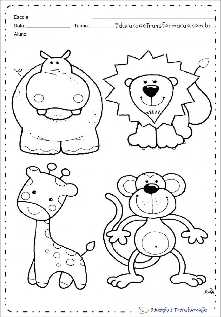 Desenho de animal para colorir e imprimir - Desenhos de animais