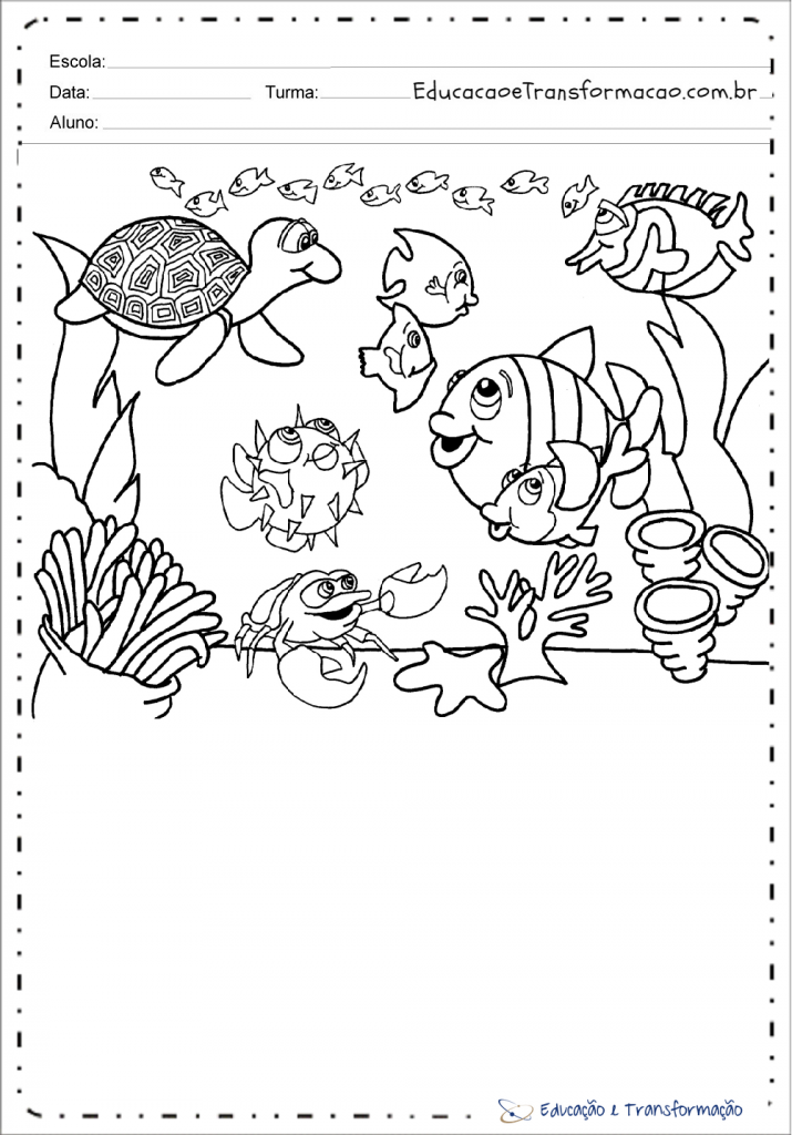 Desenho de animais para colorir e imprimir