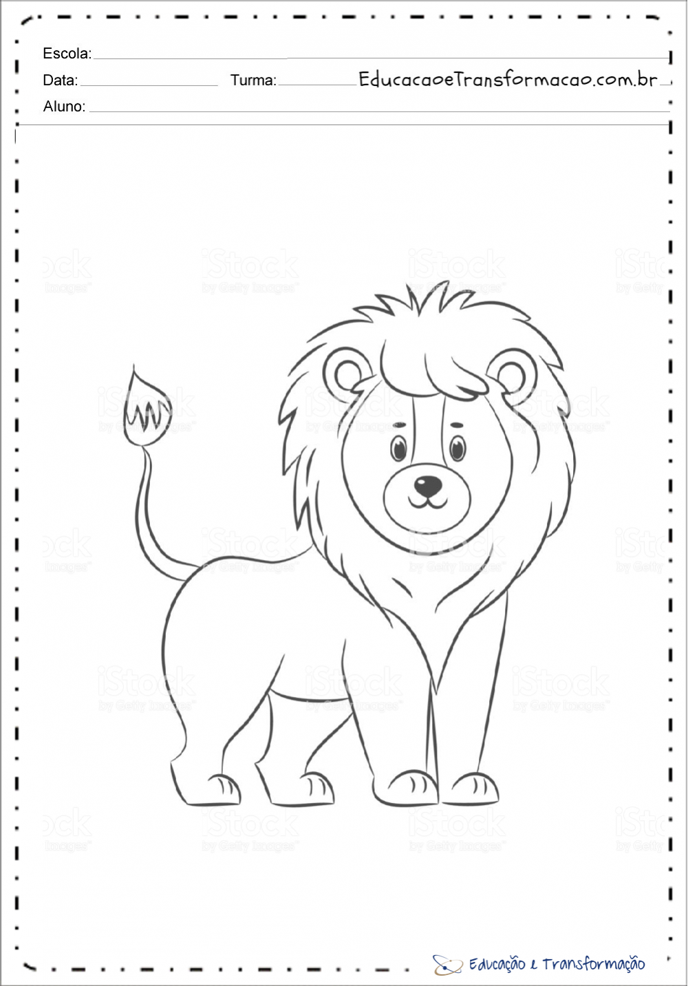 Desenhos de Leão para colorir e imprimir