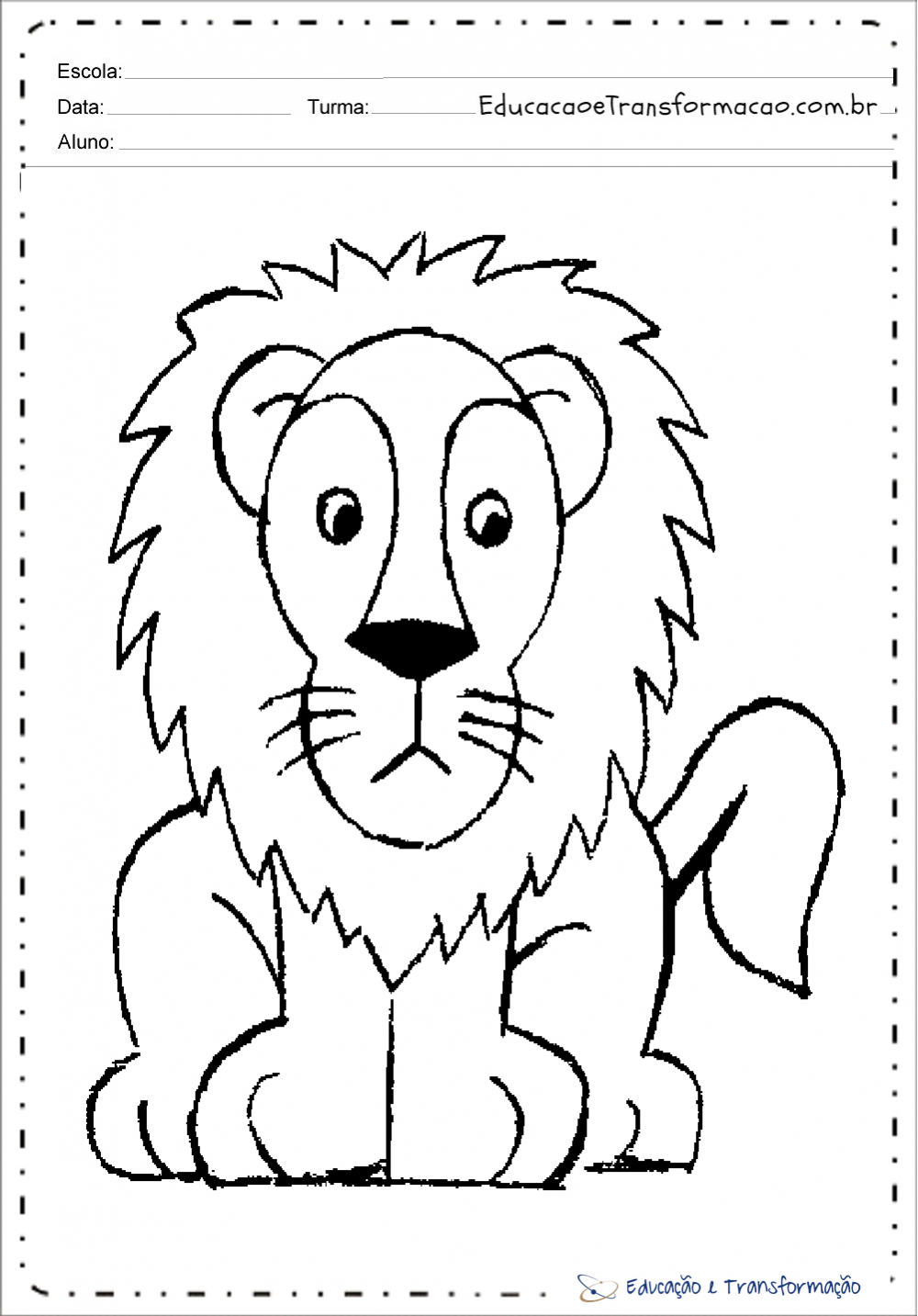 Desenhos de Leão para colorir e imprimir
