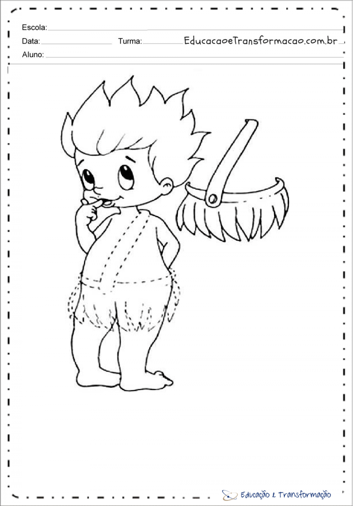 Desenhos do Curupira para colorir e imprimir – Educação e Transformação