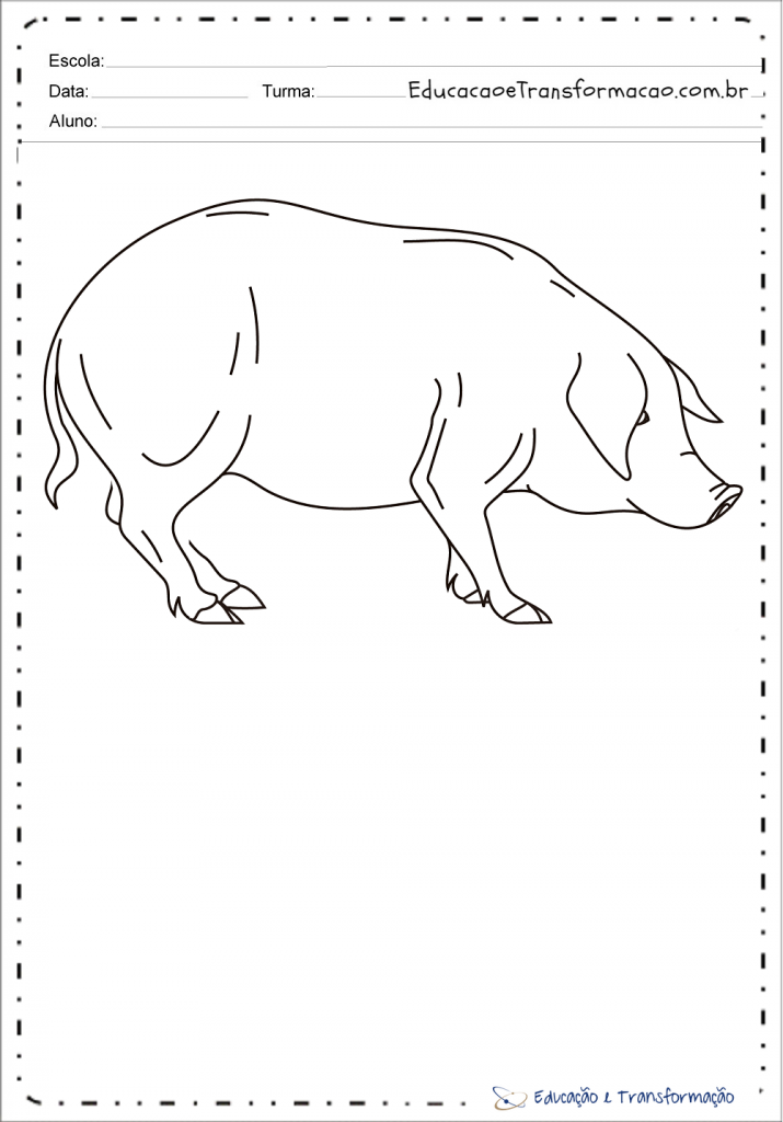 Desenhos de Porco para colorir e imprimir