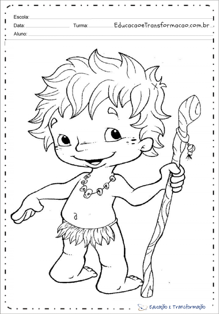 Desenhos do curupira para colorir e imprimir