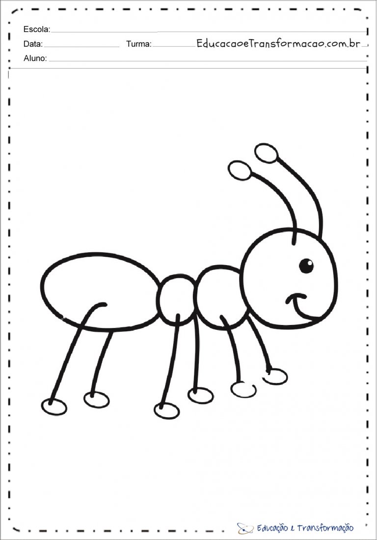 Formigas para colorir Desenhos de Animais Educação e Transformação