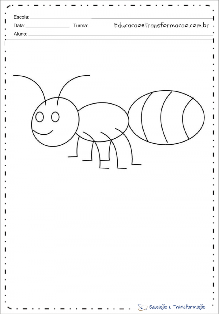 Formigas para colorir - Desenhos de Animais